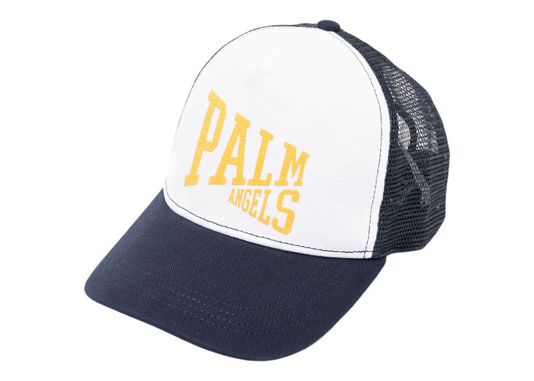 Pre-owned Palm Angels Pa League Trucker Cap Navy Blue
