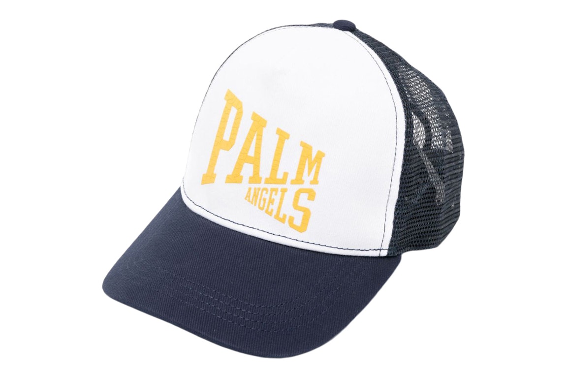 Pre-owned Palm Angels Pa League Trucker Cap Navy Blue