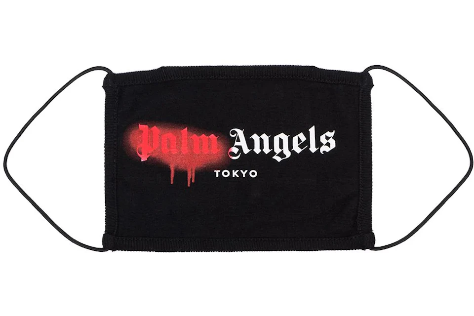 Palm Angels Paint Logo Face Mask Black/Red