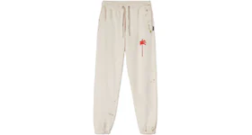 Palm Angels Painted Palm Tree Sweatpants Off White/Red