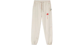 Palm Angels Painted Palm Tree Sweatpants Off White/Red