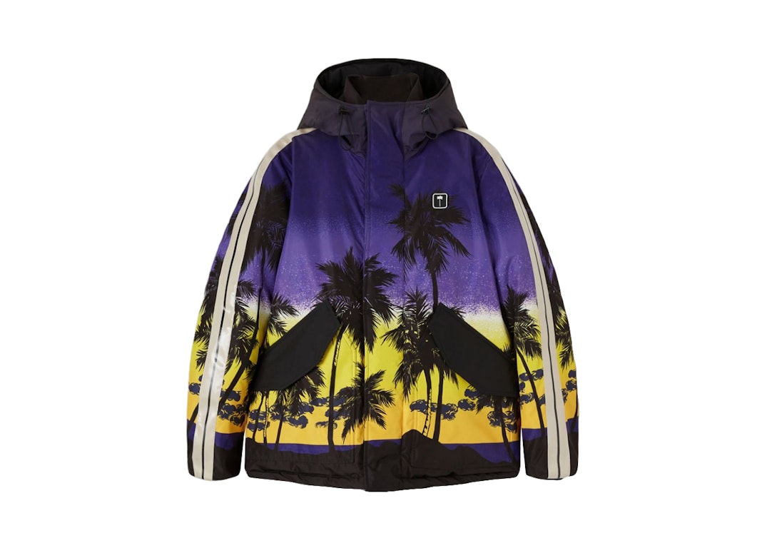 Pre-owned Palm Angels Palm Sunset Track Ski Jacket Purple/black/multi