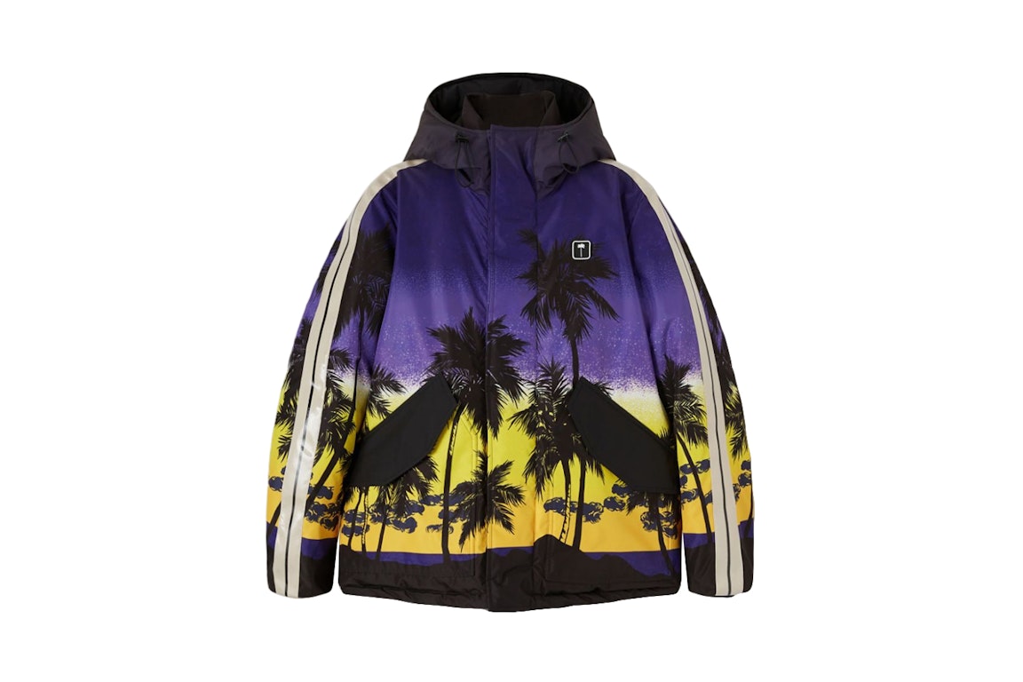 Pre-owned Palm Angels Palm Sunset Track Ski Jacket Purple/black/multi