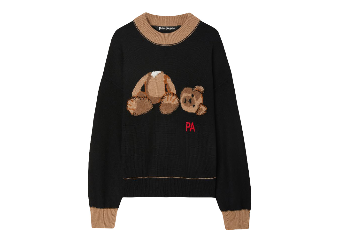 Palm Angels Palm Bear Wool Knit Sweater Black/Brown メンズ - SS23 - JP