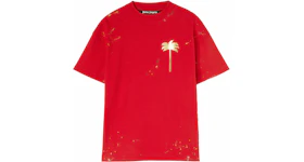 Palm Angels Palm Painted T-shirt Red/Gold