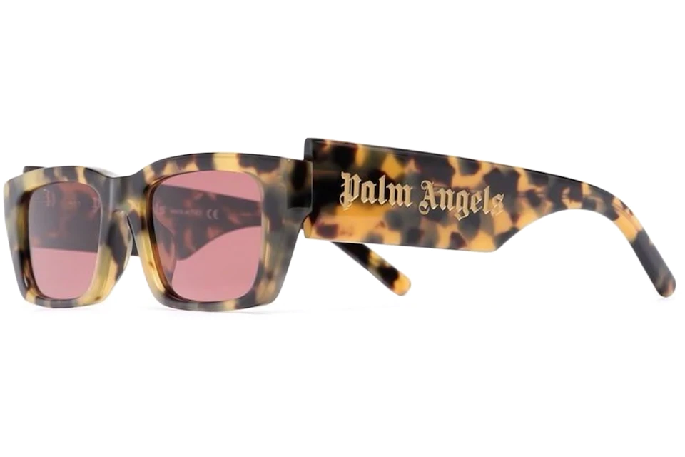 Palm Angels Palm Rectangle Frame Sunglasses Brown Purple