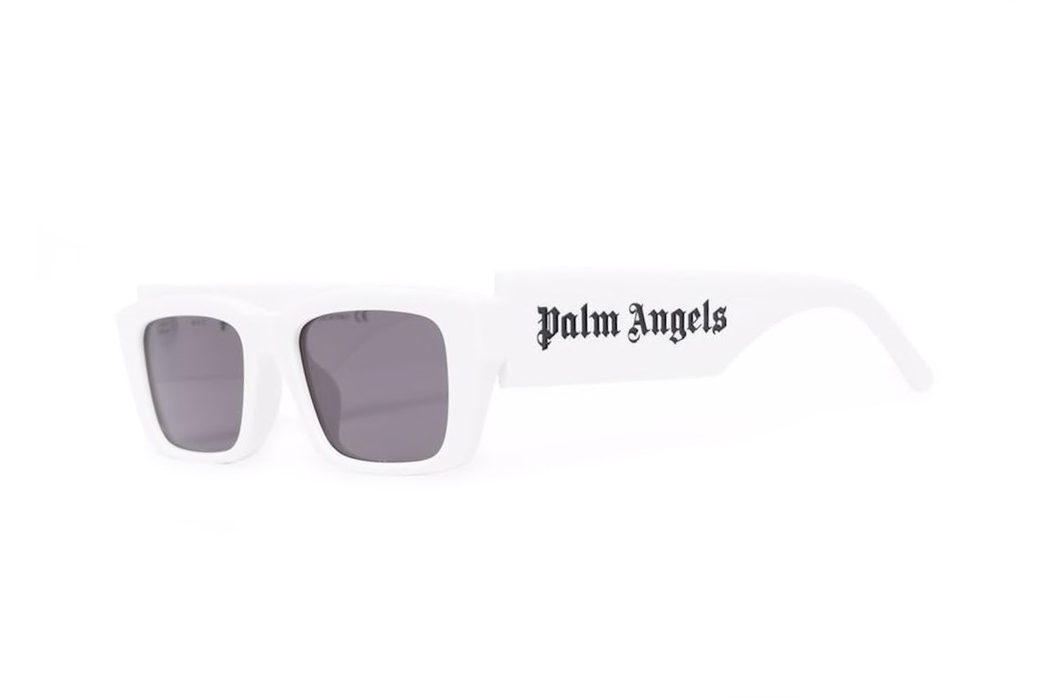 Pre-owned Palm Angels Palm Rectangle Frame Sunglasses White Grey