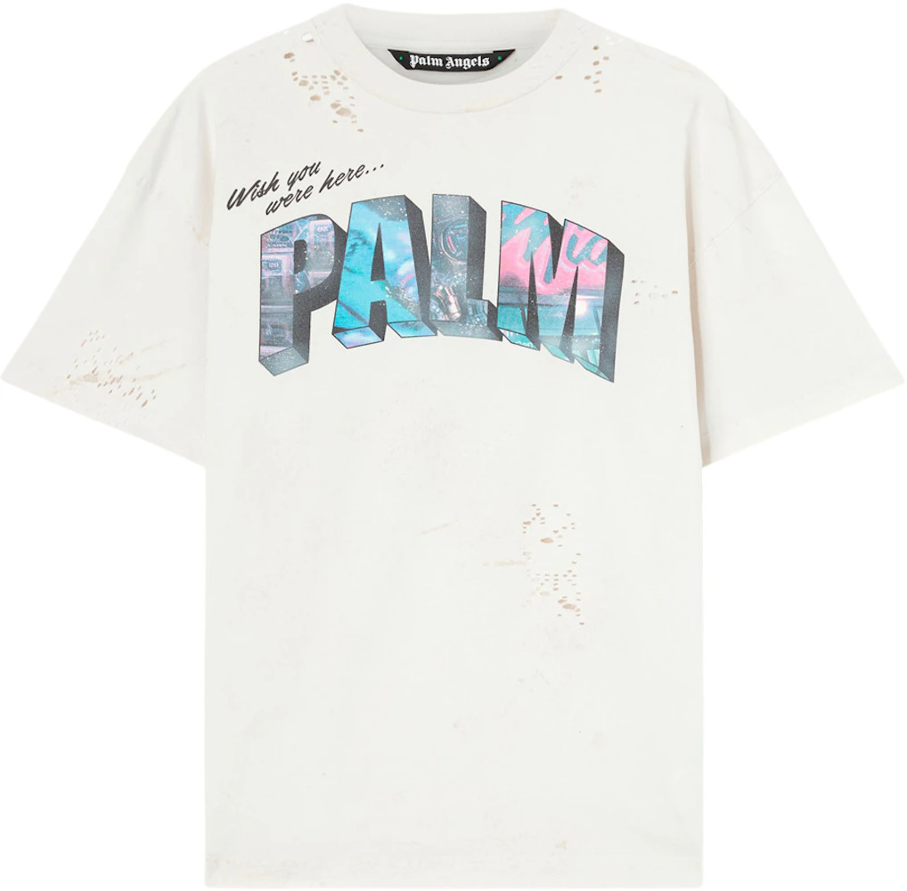 Palm Angels Men's Sprayed logo-print T-Shirt - Black - Short Sleeve T-shirts