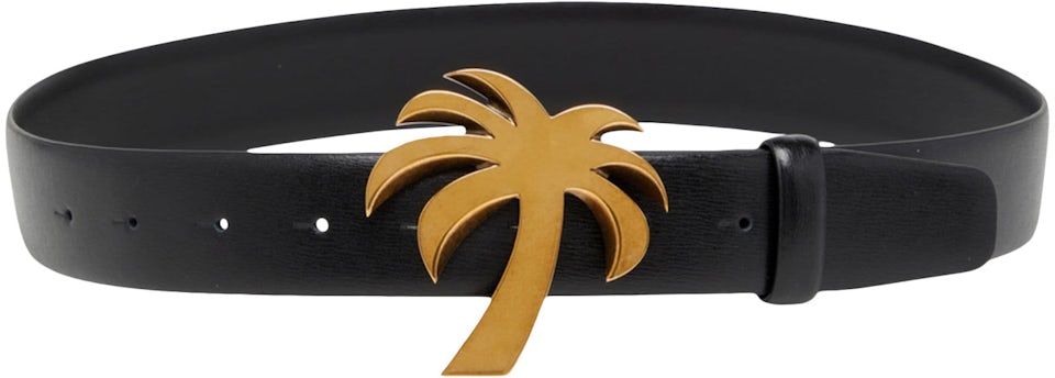 Saint Laurent Women's Logo-Plaque Leather Belt