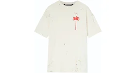 Palm Angels Palm Tree Painted T-shirt Off White/Red