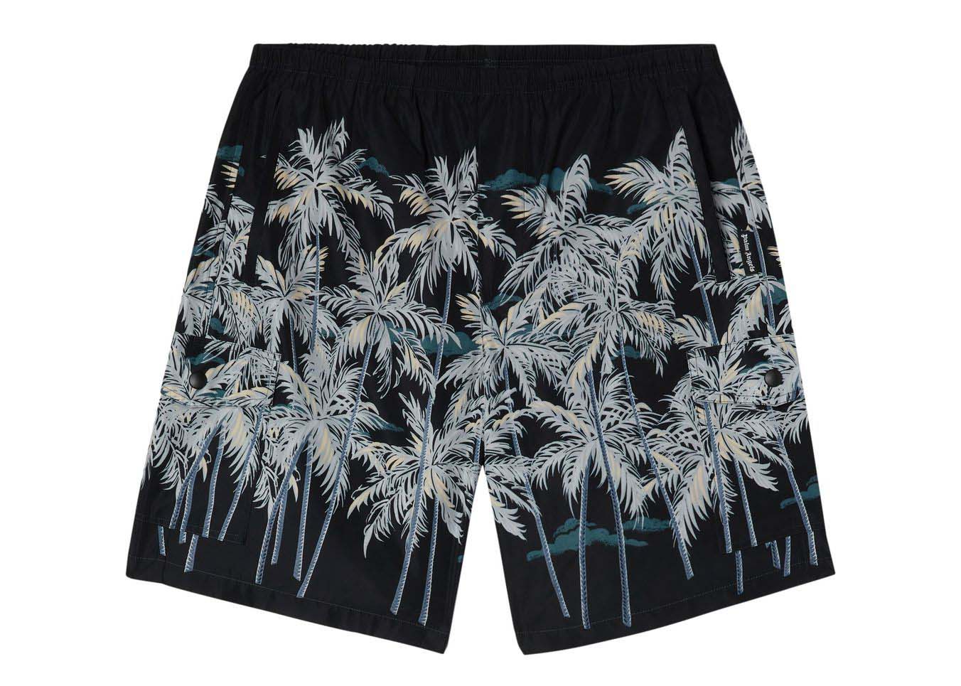 MSGM Kids palm tree-print bermuda shorts - Black