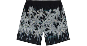 Palm Angels Palm Tree Print Swim Shorts Black/White