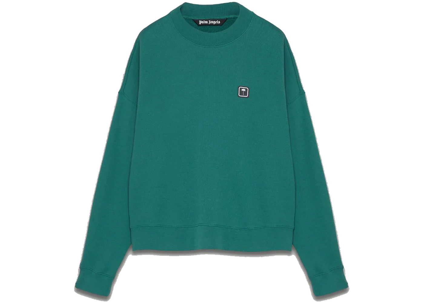 Palm Angels Palm Tree Sweatshirt Forest Green Fw21 Palm Angels Palm Tree Sweatshirt Forest Green Fw21