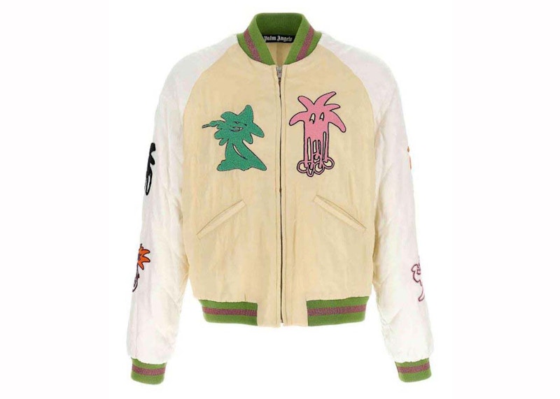 Pre-owned Palm Angels Men's Palmity Quilted Bomber Jacket