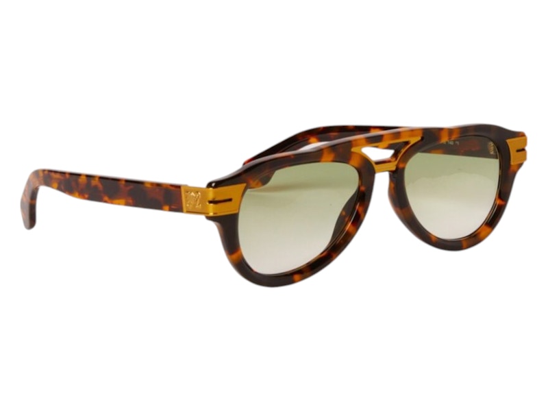 Pre-owned Palm Angels Paradise Sunglasses In Havana Gradiant Green Paradise (peri100f24pla0016054)