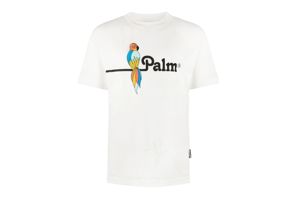 Pre-owned Palm Angels Parrot Logo T-shirt White/black/multi