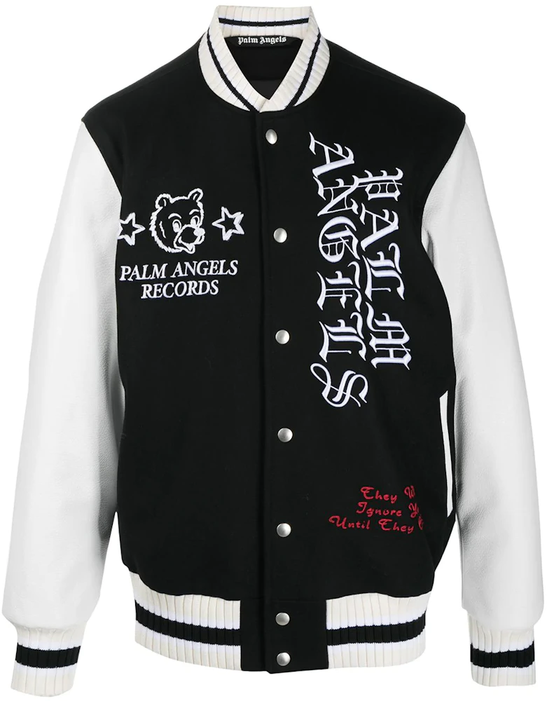 embroidered-logo shirt jacket, Palm Angels