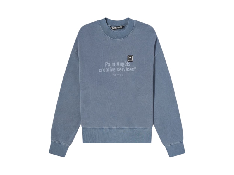 Palm Angels Pxp Pa Creative Services Crewneck Navy/Blue Palm Angels Pxp Pa Creative Services Crewneck Navy/Blue