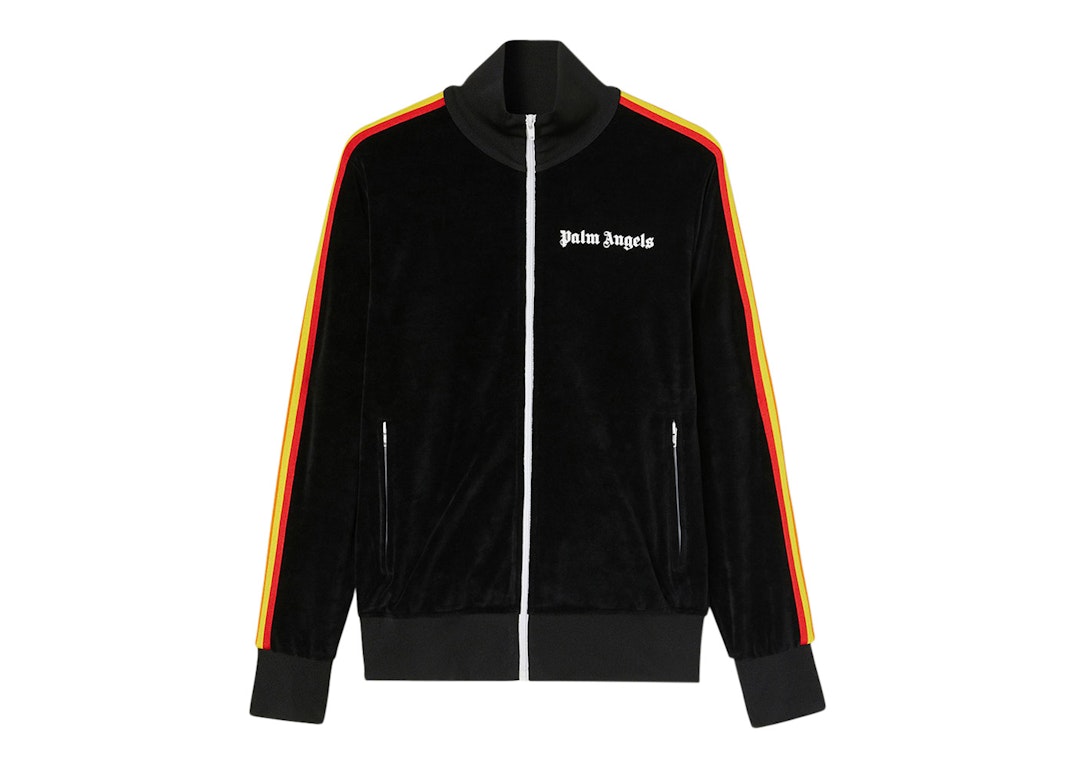 Pre-owned Palm Angels Rainbow Track Jacket Black/white
