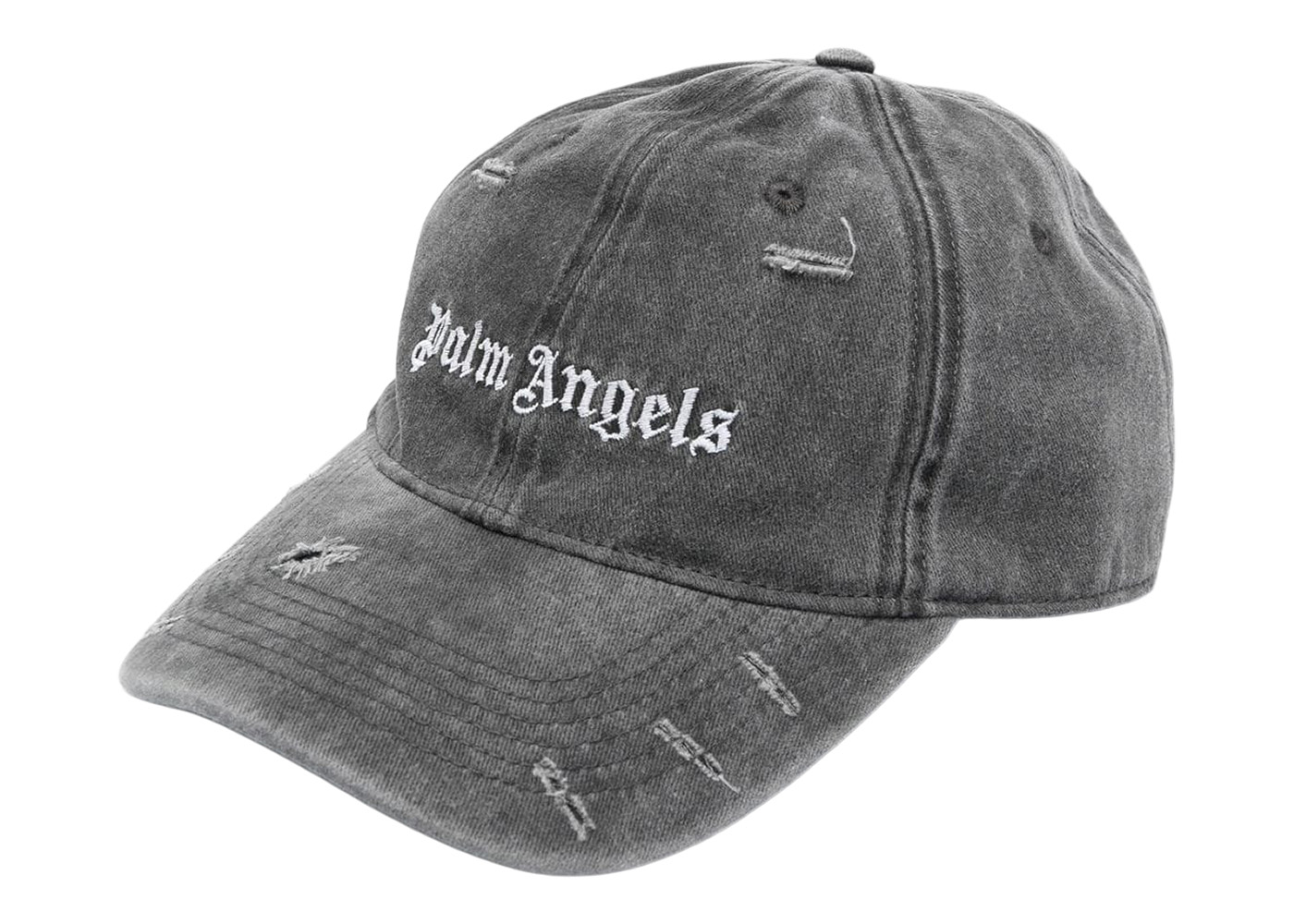Palm Angels Ripped Logo Cap Grey/Grey - SS23 - US