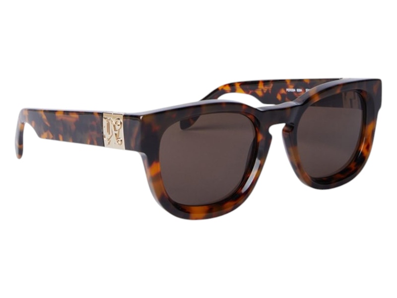 Pre-owned Palm Angels Riverside Sunglasses In Havana Brown (peri064s24pla0016064)