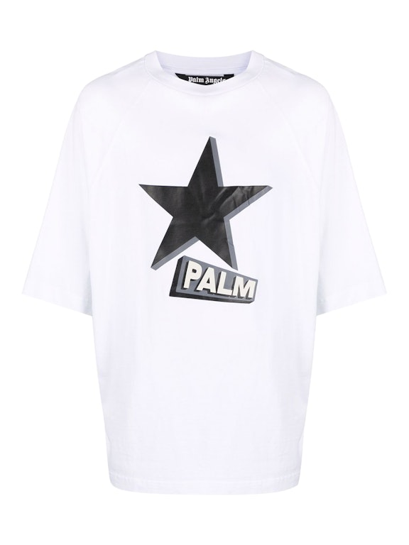 Pre-owned Palm Angels Rockstar Oversized T-shirt White/black