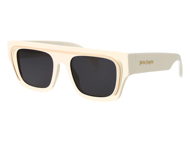Palm Angels Salton Sunglasses White Dark Grey Palm Angels Salton Sunglasses White Dark Grey