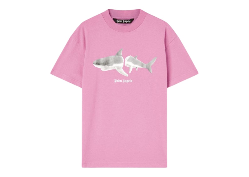 Palm Angels Shark Classic T-Shirt Fuchsia/White