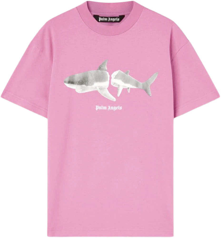 Palm Angels Shark Classic T-Shirt Fuchsia/White Men's - SS23 - US