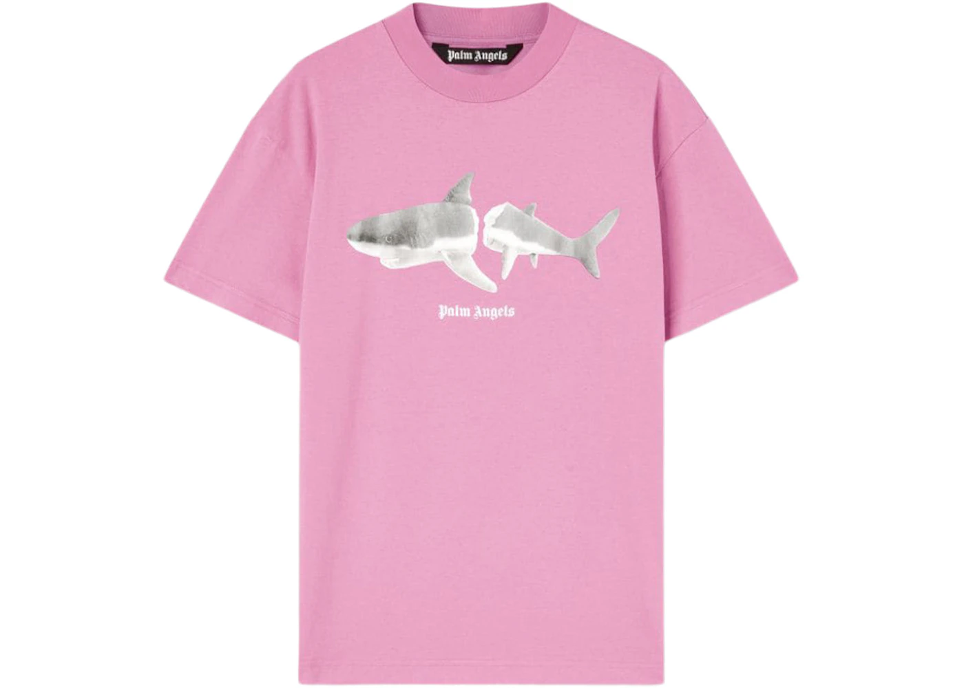 Palm Angels Shark Classic T-Shirt Fuchsia/White Men's - SS23 - US