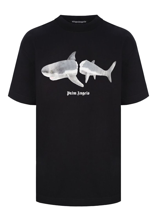 Pre-owned Palm Angels Shark T-shirt Black/white