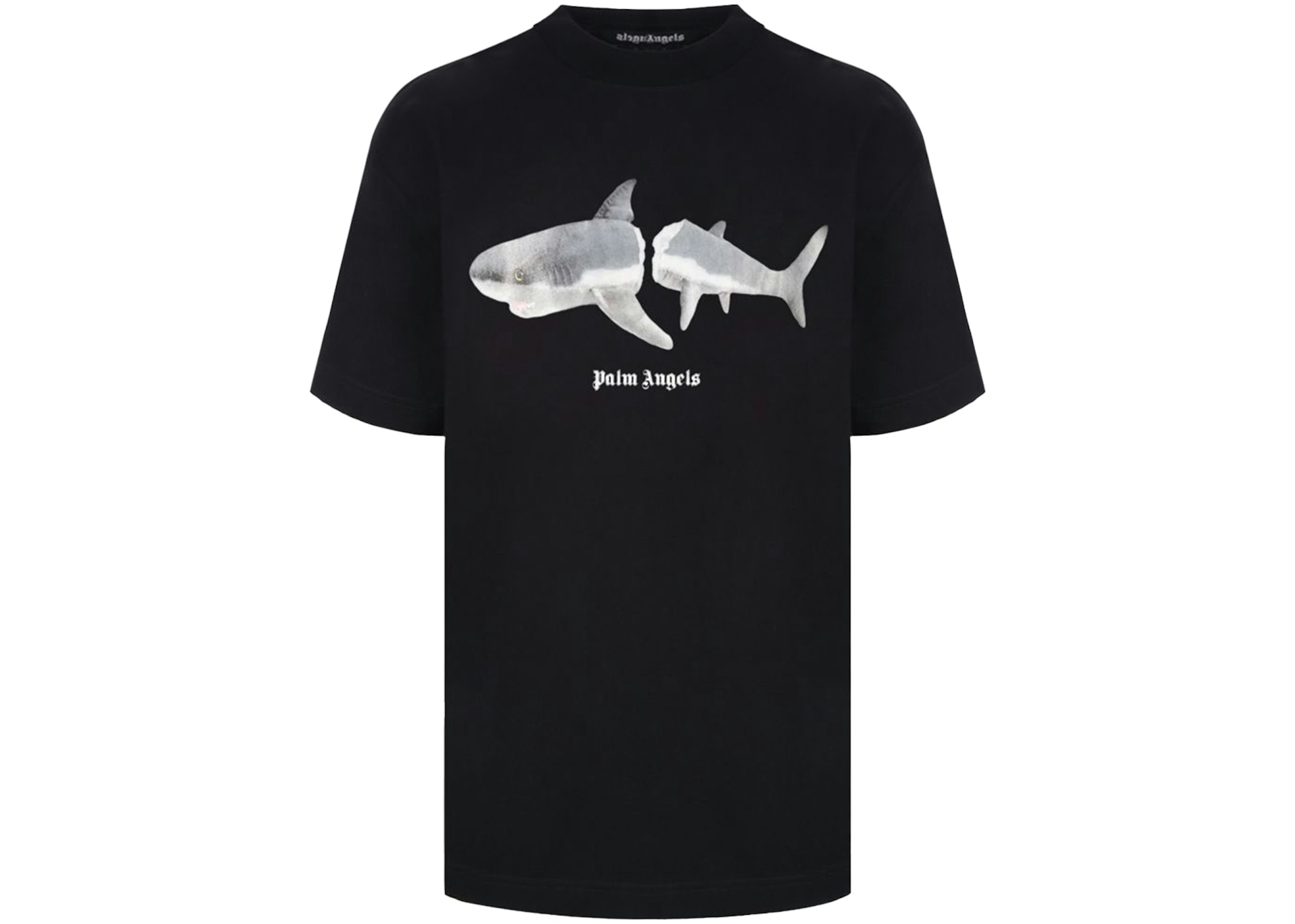 pintor cisne dictador Palm Angels Shark T-Shirt Black/White - SS22 Men's - US