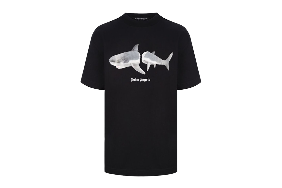 Pre-owned Palm Angels Shark T-shirt Black/white