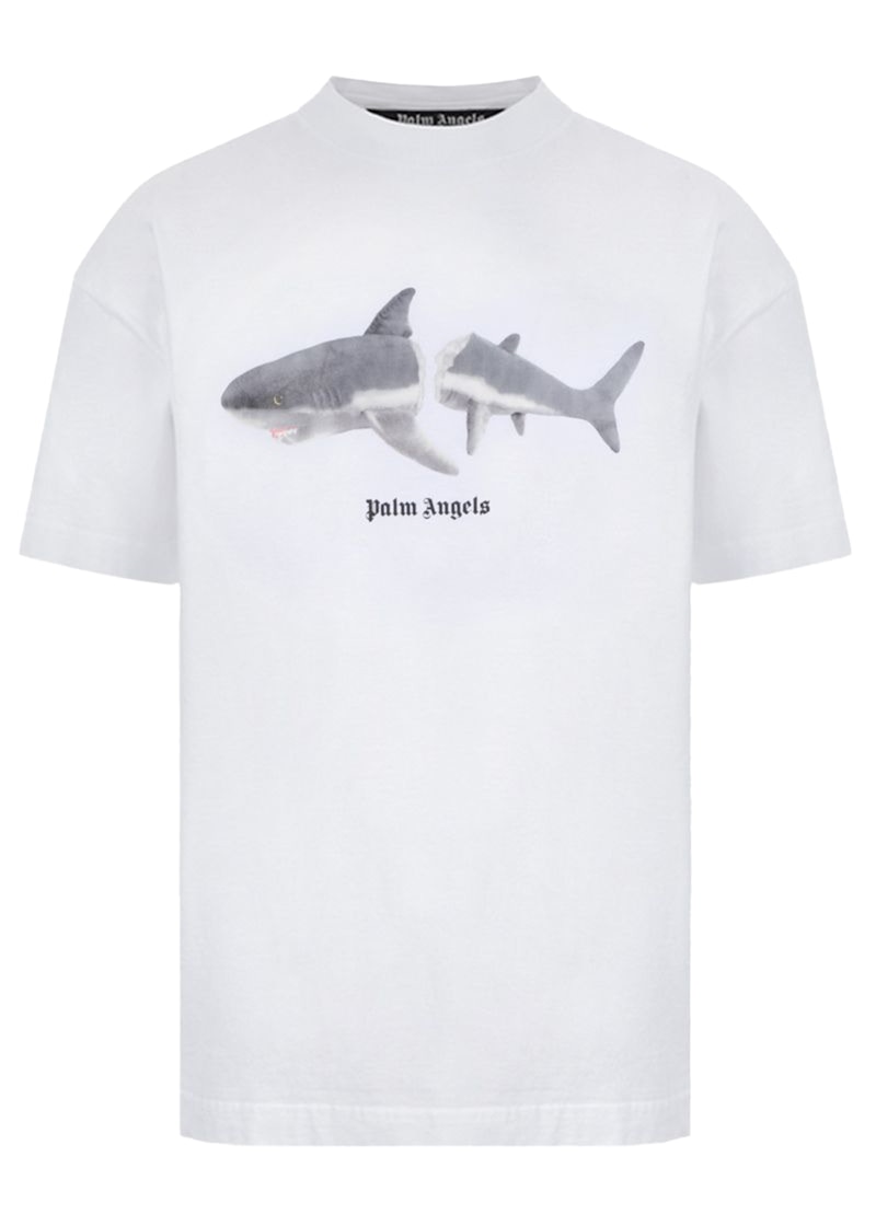 Palm Angels Shark T-Shirt White/Black Men's - SS22 - US