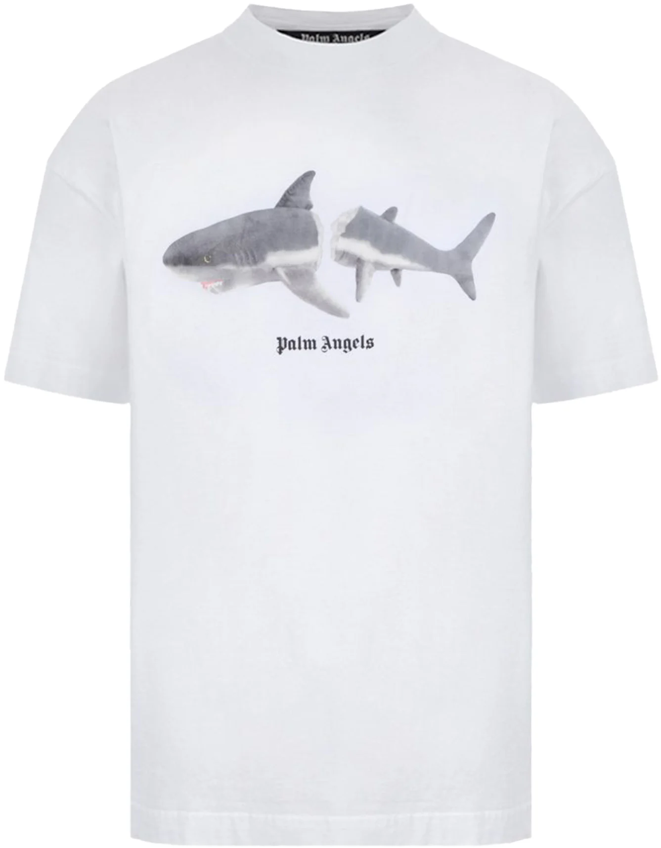 Black Broken Shark Classic T-Shirt by Palm Angels on Sale