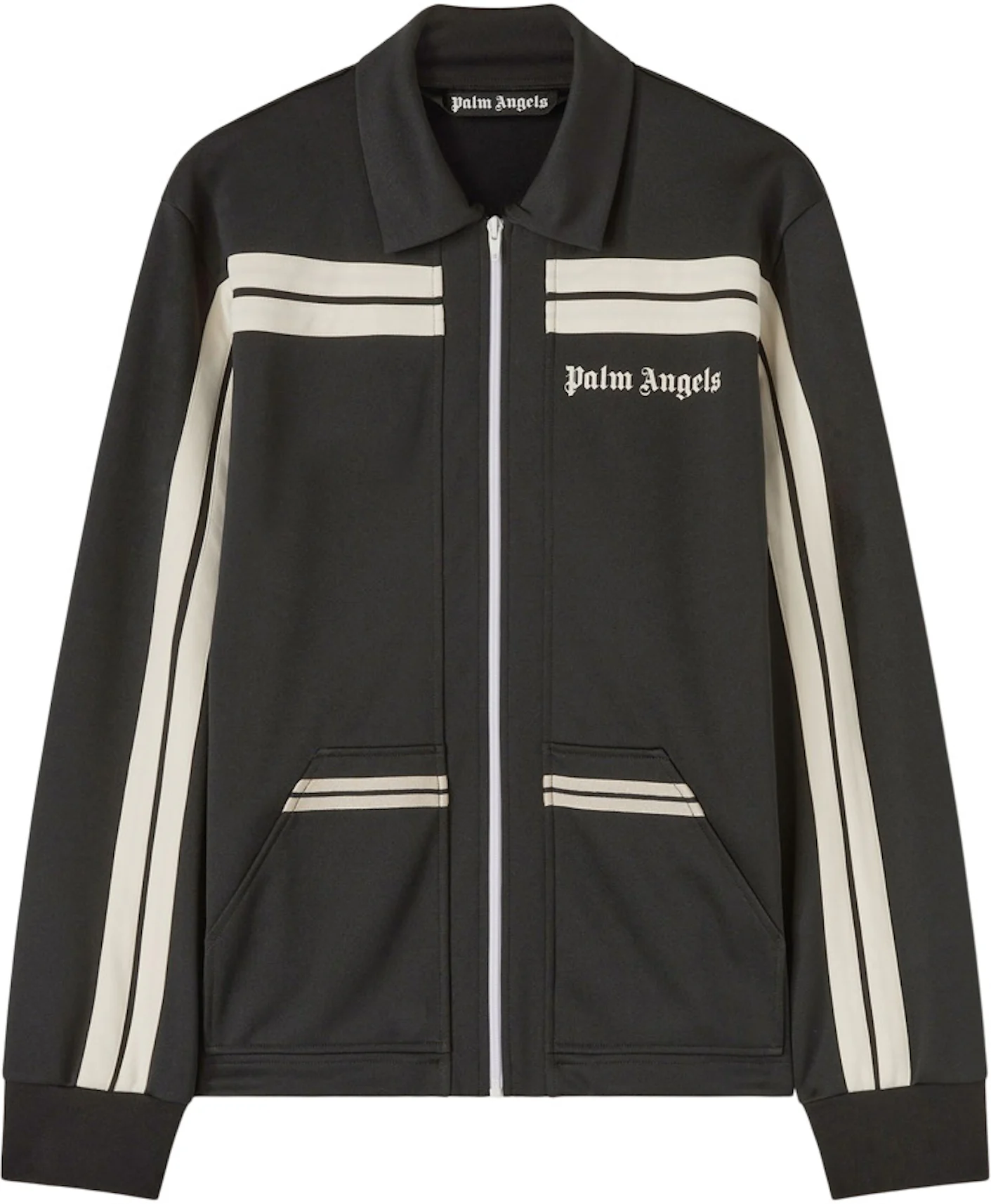 Shirt Collar Track Jacket in black - Palm Angels® Official