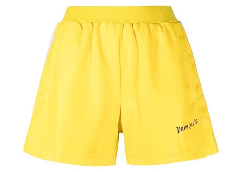 Palm Angels Side Stripe Logo Shorts Yellow - SS23 - US