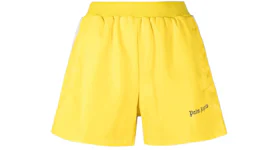 Palm Angels Side Stripe Logo Shorts Yellow