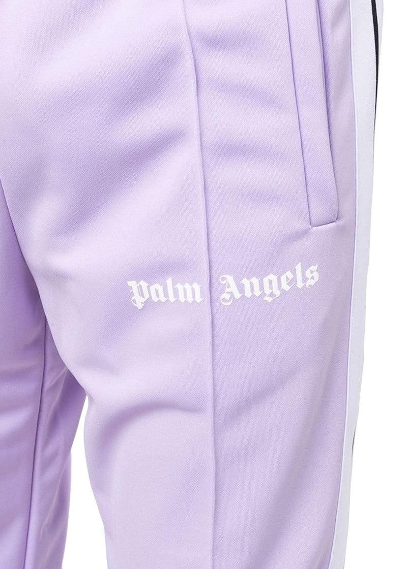 Palm Angels Side Stripe Track Pants Lilac White Men's - FW21 - US