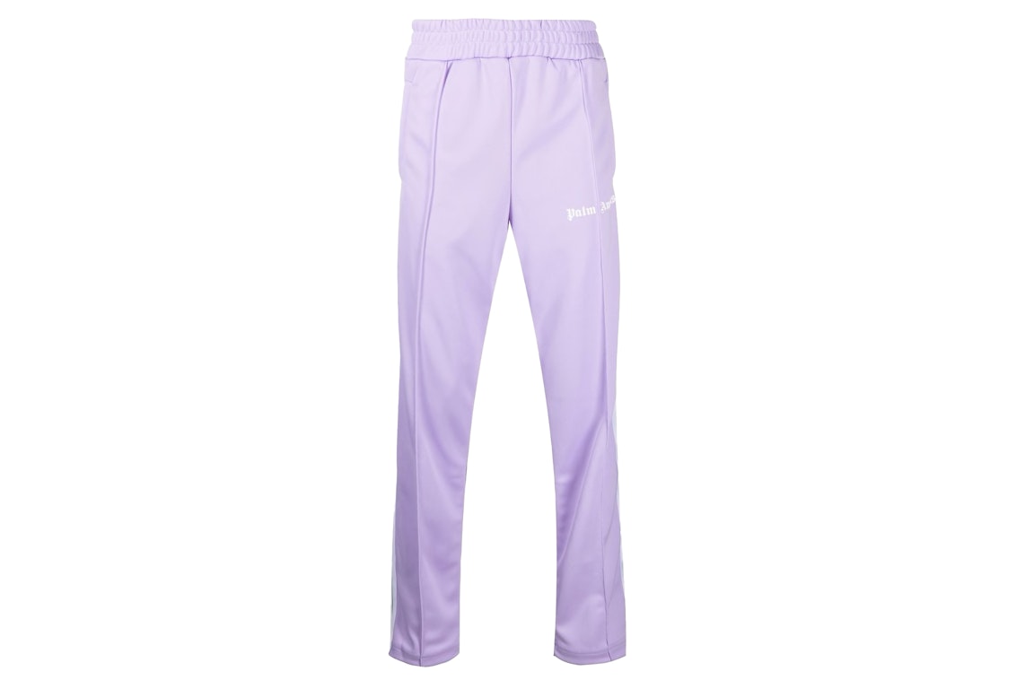 Pre-owned Palm Angels Side Stripe Track Pants Lilac White