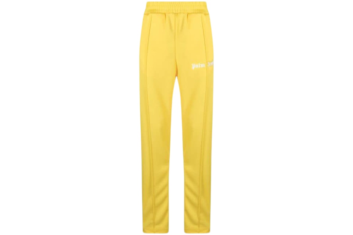 Pre-owned Palm Angels Side Stripe Track Pants Yellow/white