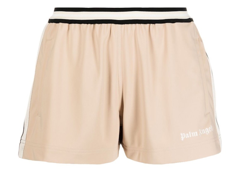 Pre-owned Palm Angels Women's Side Stripe Track Shorts In Peach Orange