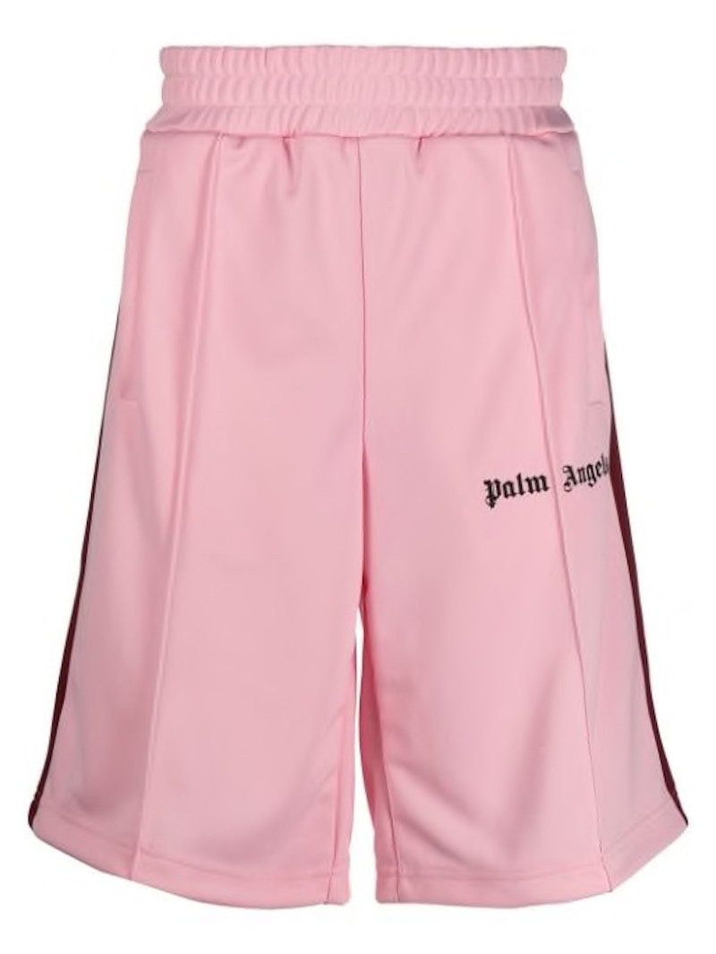 Palm Angels Side Stripe logo track Shorts Pink Red