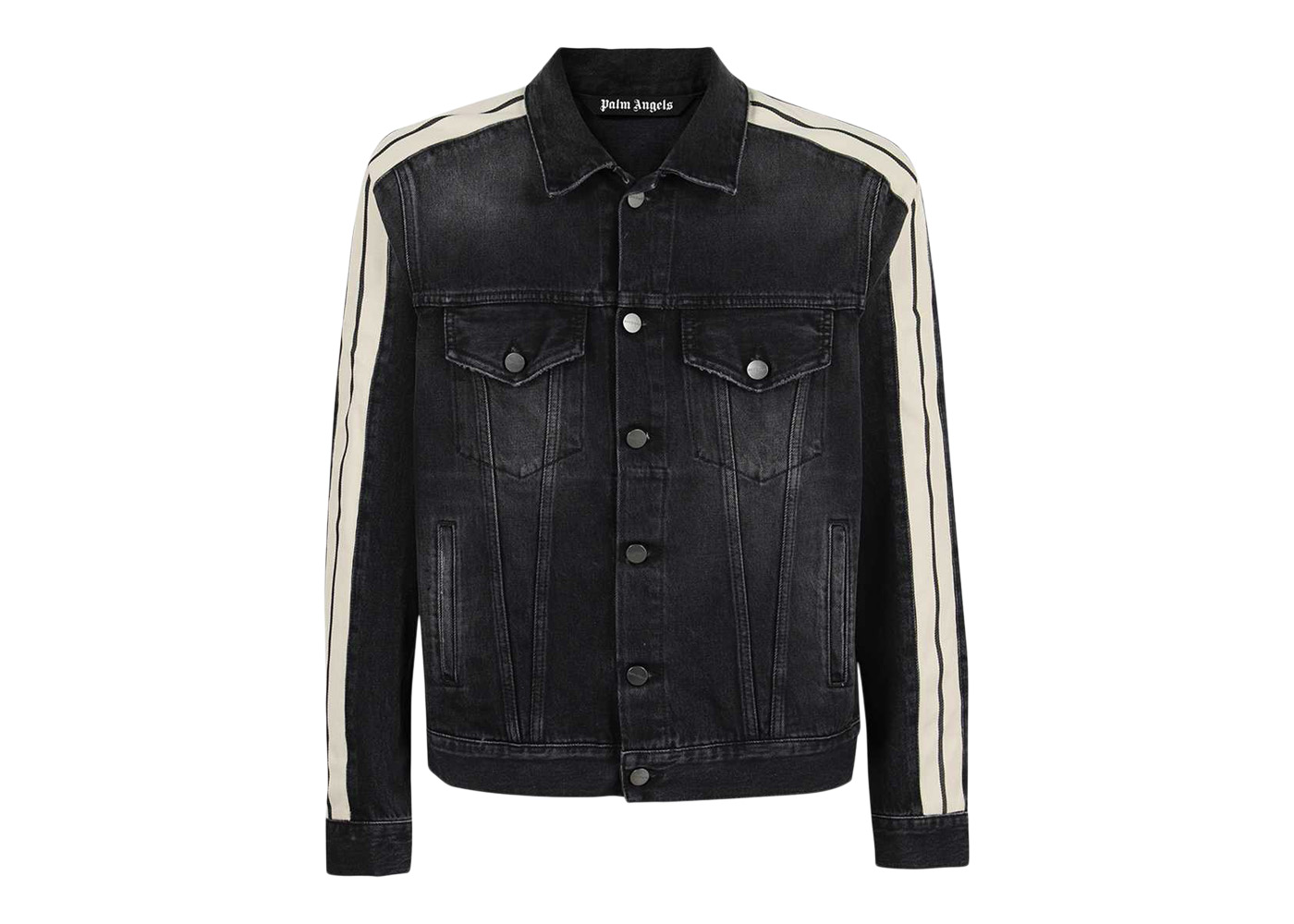 Palm Angels side-stripe padded jacket - Black
