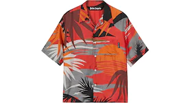 Palm Angels Silk Hawaiian Bowling Shirt Red/Multi