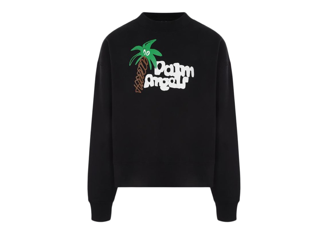Pre-owned Palm Angels Sketchy Jersey Sweatshirt Black