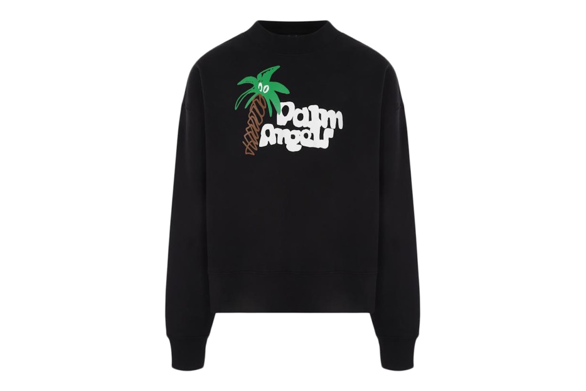 Pre-owned Palm Angels Sketchy Jersey Sweatshirt Black