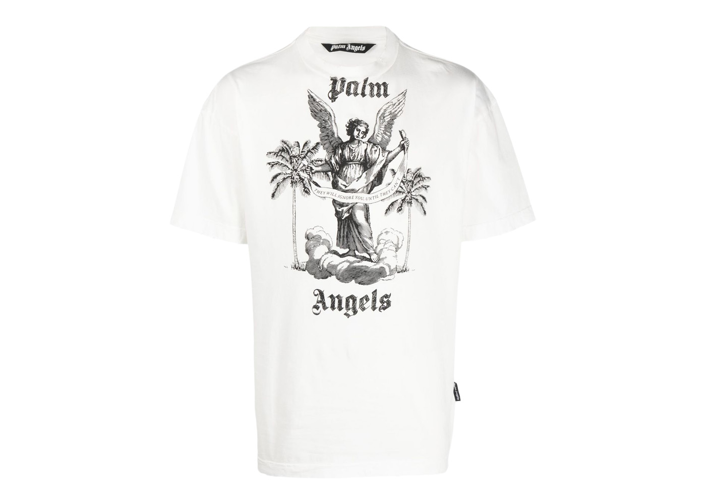 Palm Angels check-print cotton shirt - BLACK WHITE