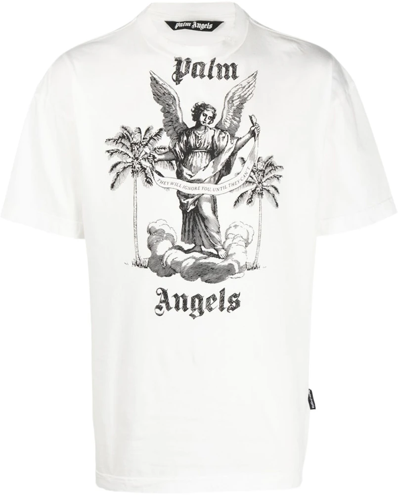 Palm Angels Slogan-Print Cotton T-Shirt White Men's - FW23 - US