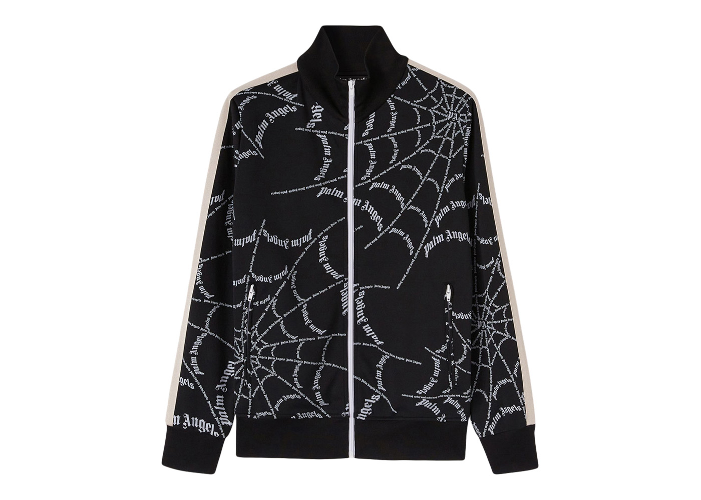 Palm Angels Black Embroidered Track Jacket